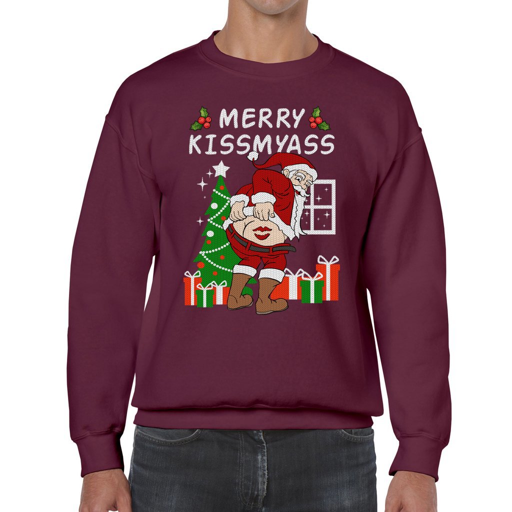 Merry Kissmyass Christmas Sweater Men - Image 6