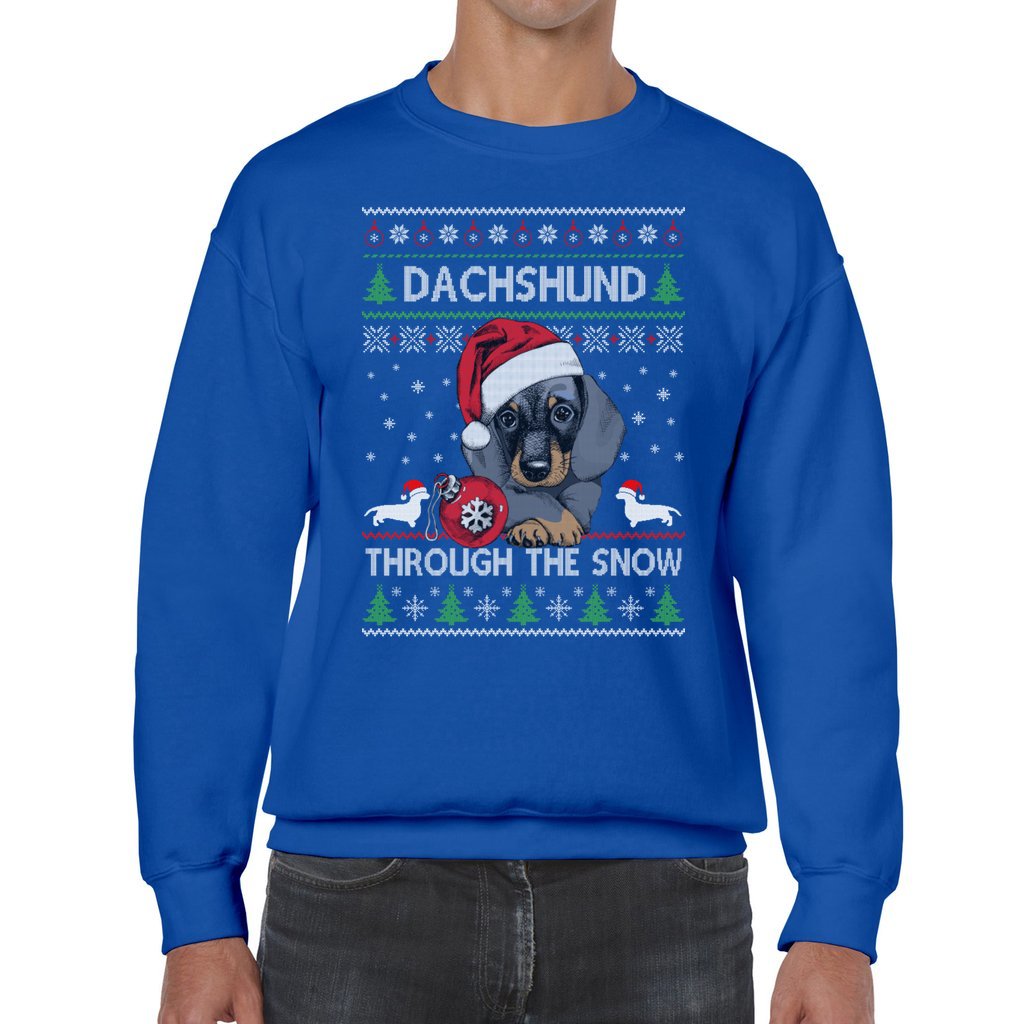 Dachshund Through The Snow Men's Ugly Sweater - Image 3