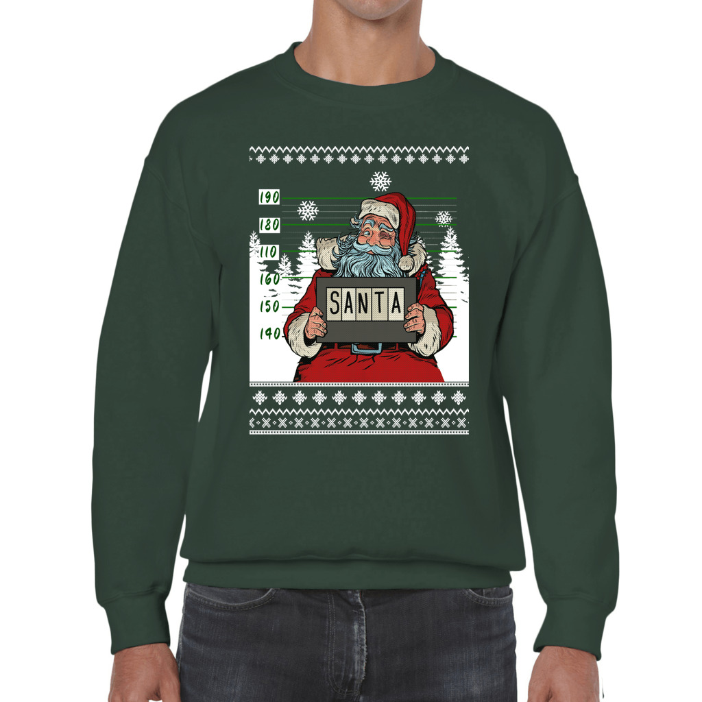 Santa Jail Men's Ugly Christmas Sweater - Image 7