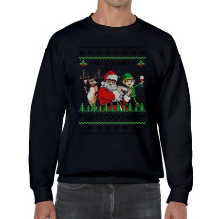 Funny Santa Cocktails Men's Ugly Christmas Sweater