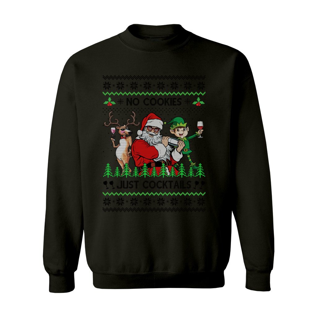 Funny Santa Cocktails Women's Ugly Christmas Sweater