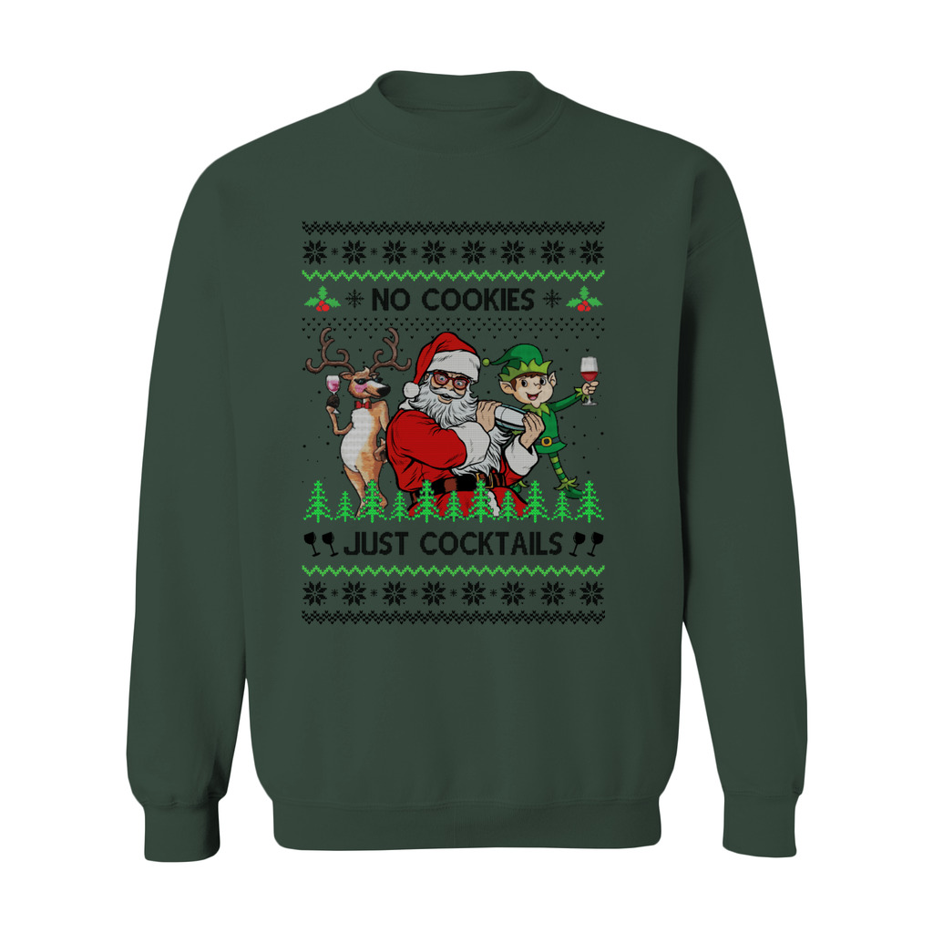 Funny Santa Cocktails Women's Ugly Christmas Sweater - Image 7