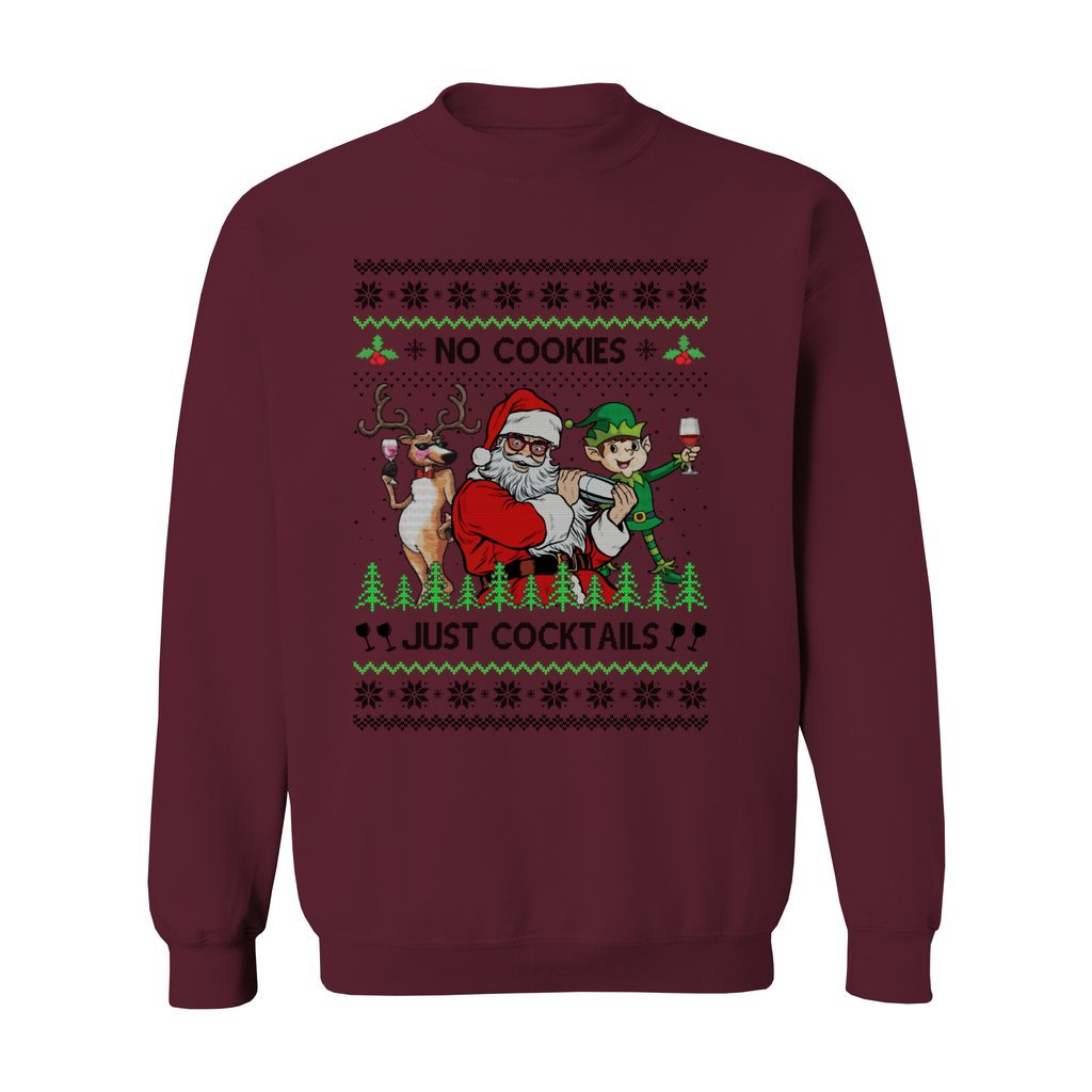 Funny Santa Cocktails Women's Ugly Christmas Sweater - Image 6
