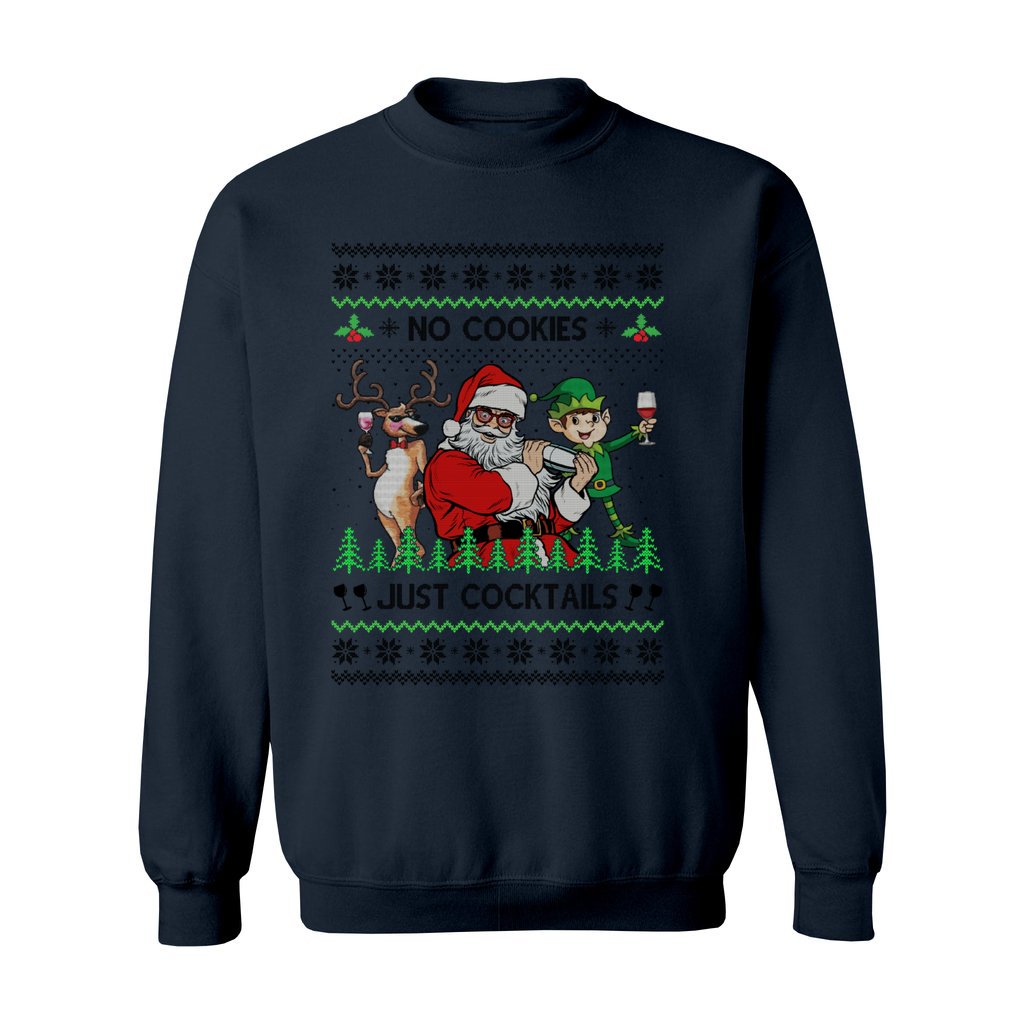 Funny Santa Cocktails Women's Ugly Christmas Sweater - Image 5
