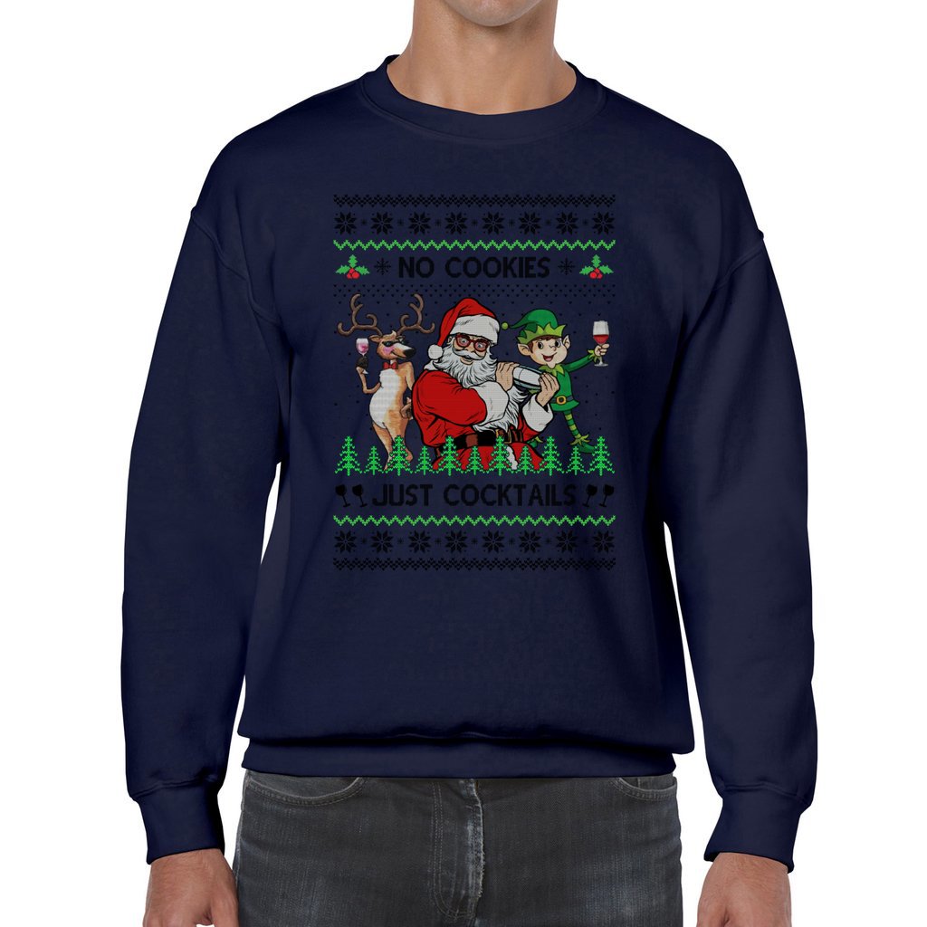 Funny Santa Cocktails Ugly Christmas Sweater - Image 5