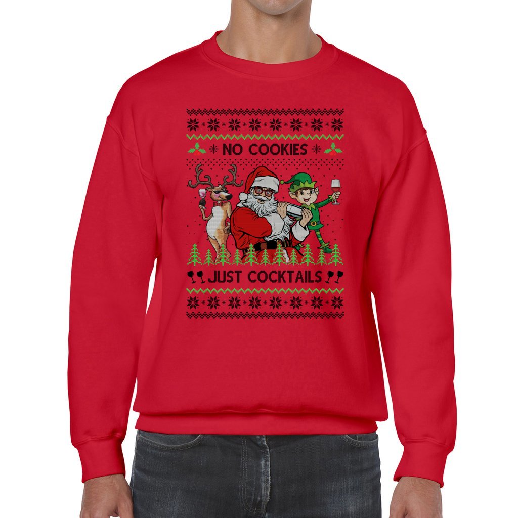Funny Santa Cocktails Ugly Christmas Sweater - Image 2