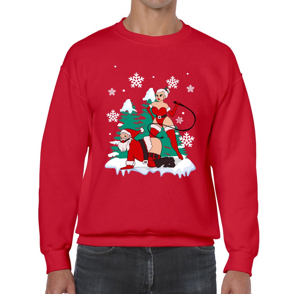 Naughty Santa Claus Christmas Sweater - Image 4