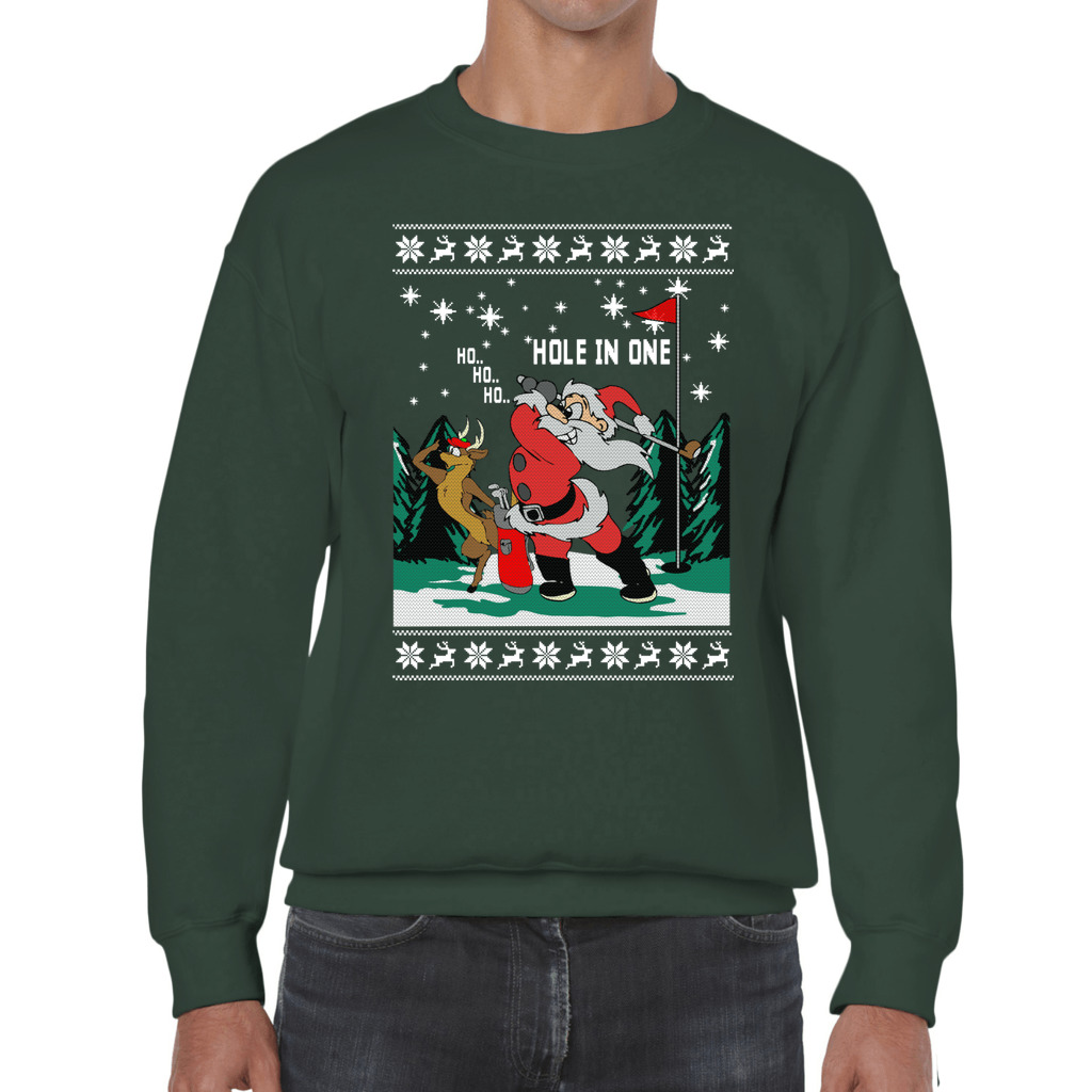 Hole In One Santa Ugly Christmas Sweater For Couples - Image 7