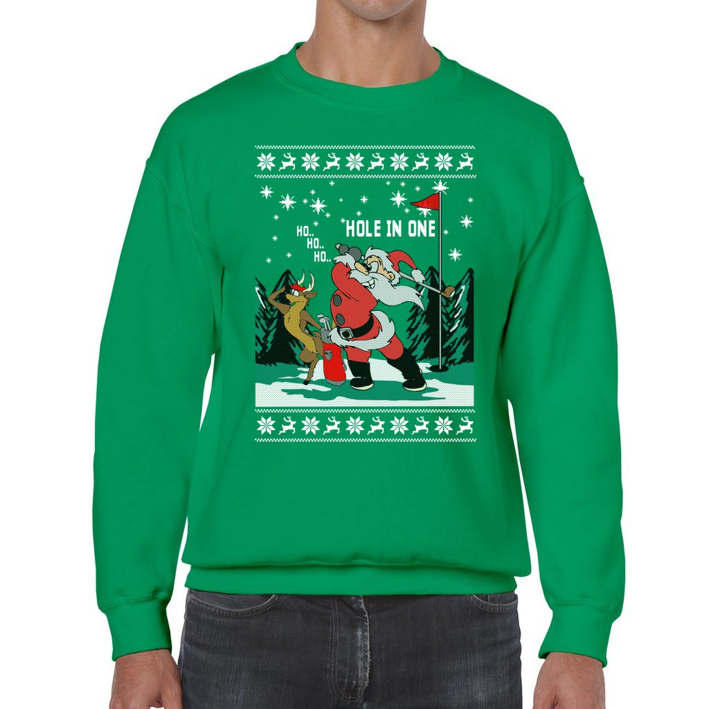 Hole In One Santa Ugly Christmas Sweater For Couples - Image 4