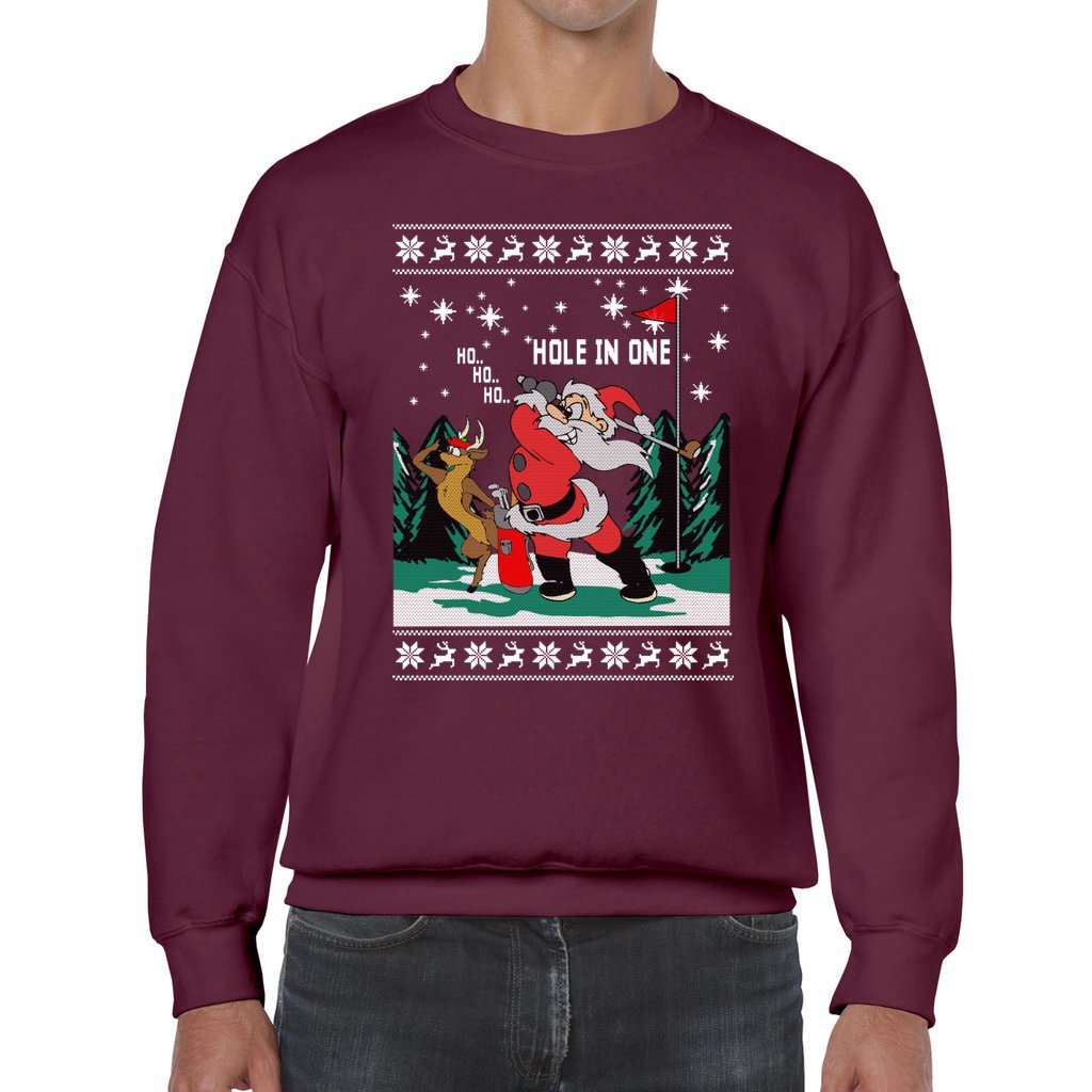 Hole In One Santa Ugly Christmas Sweater For Couples - Image 6