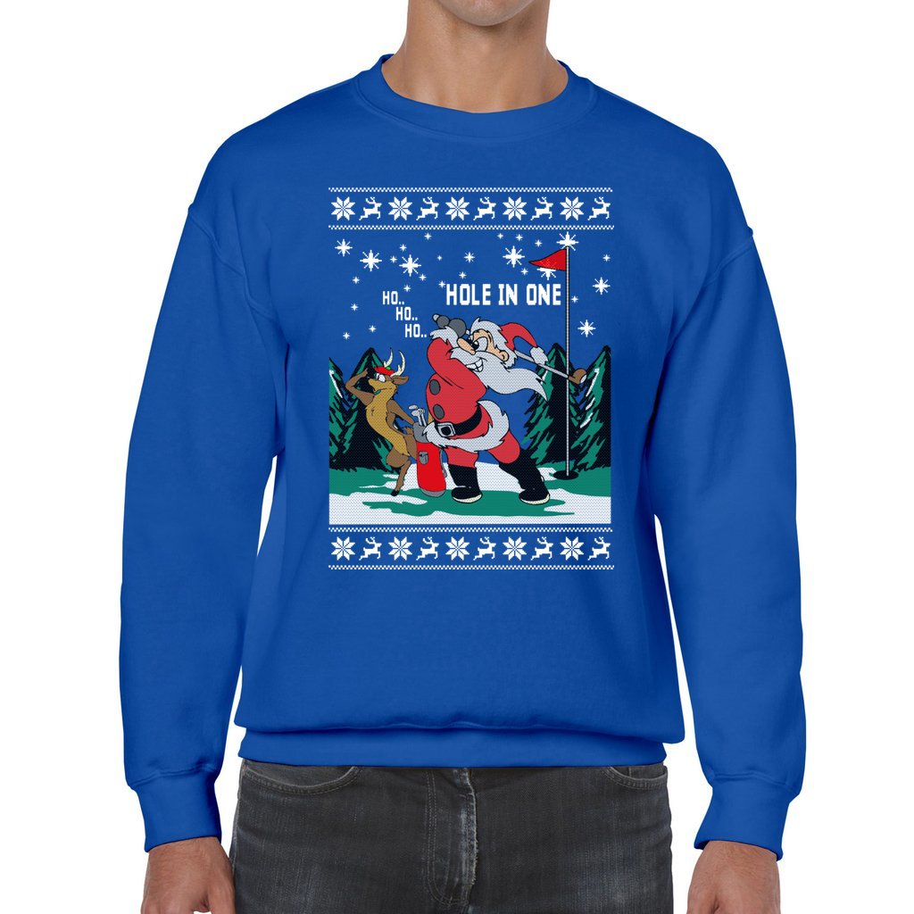 Hole In One Santa Ugly Christmas Sweater For Couples - Image 3