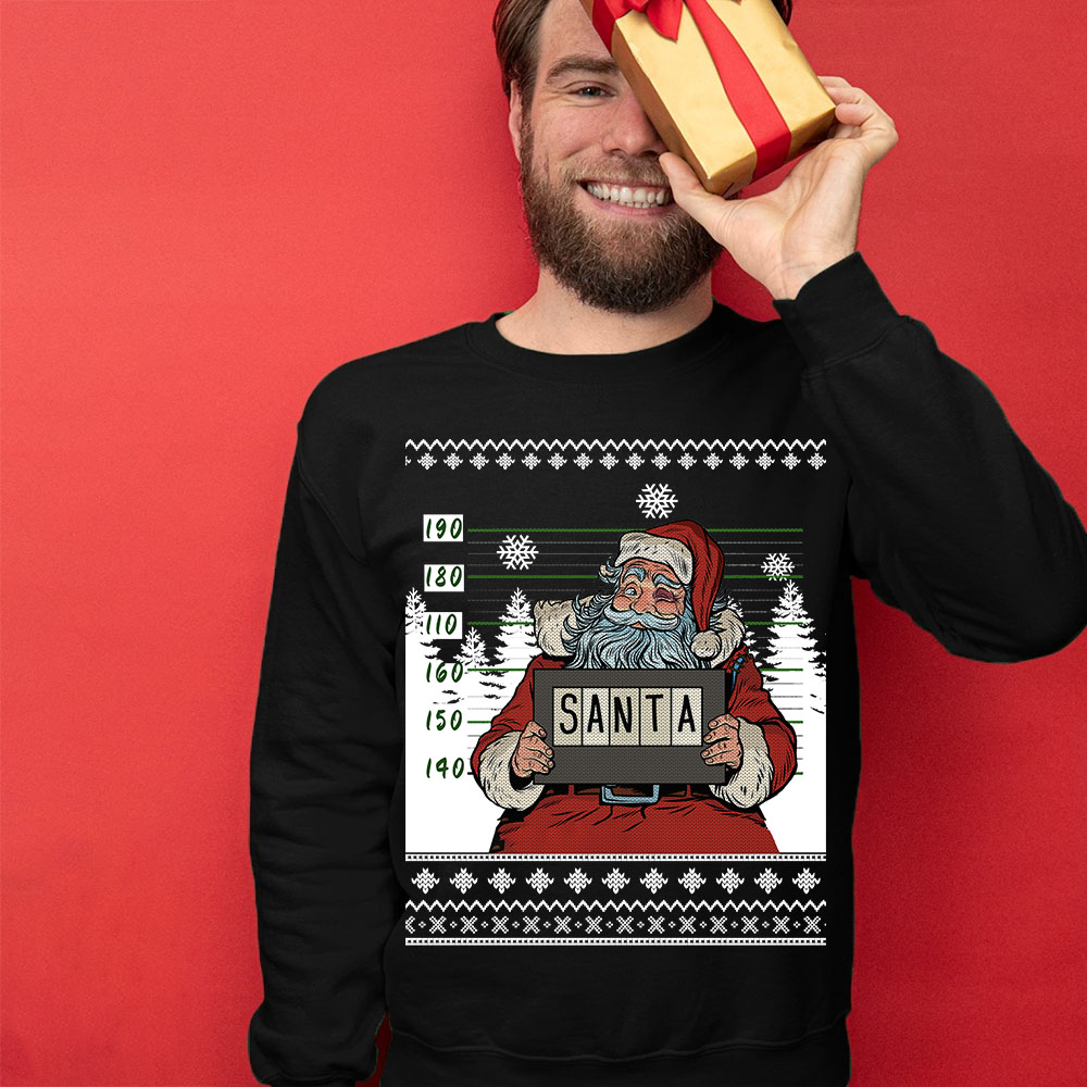 Santa Jail Ugly Christmas Sweater - Image 2