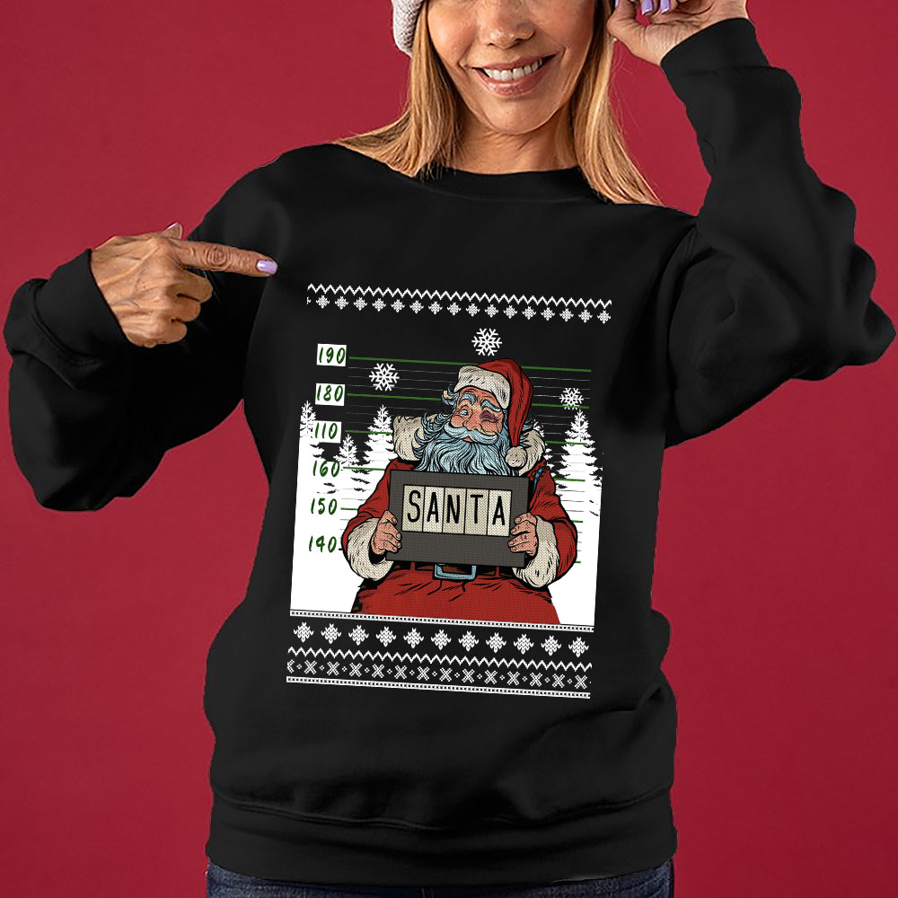 Santa Jail Ugly Christmas Sweater - Image 3