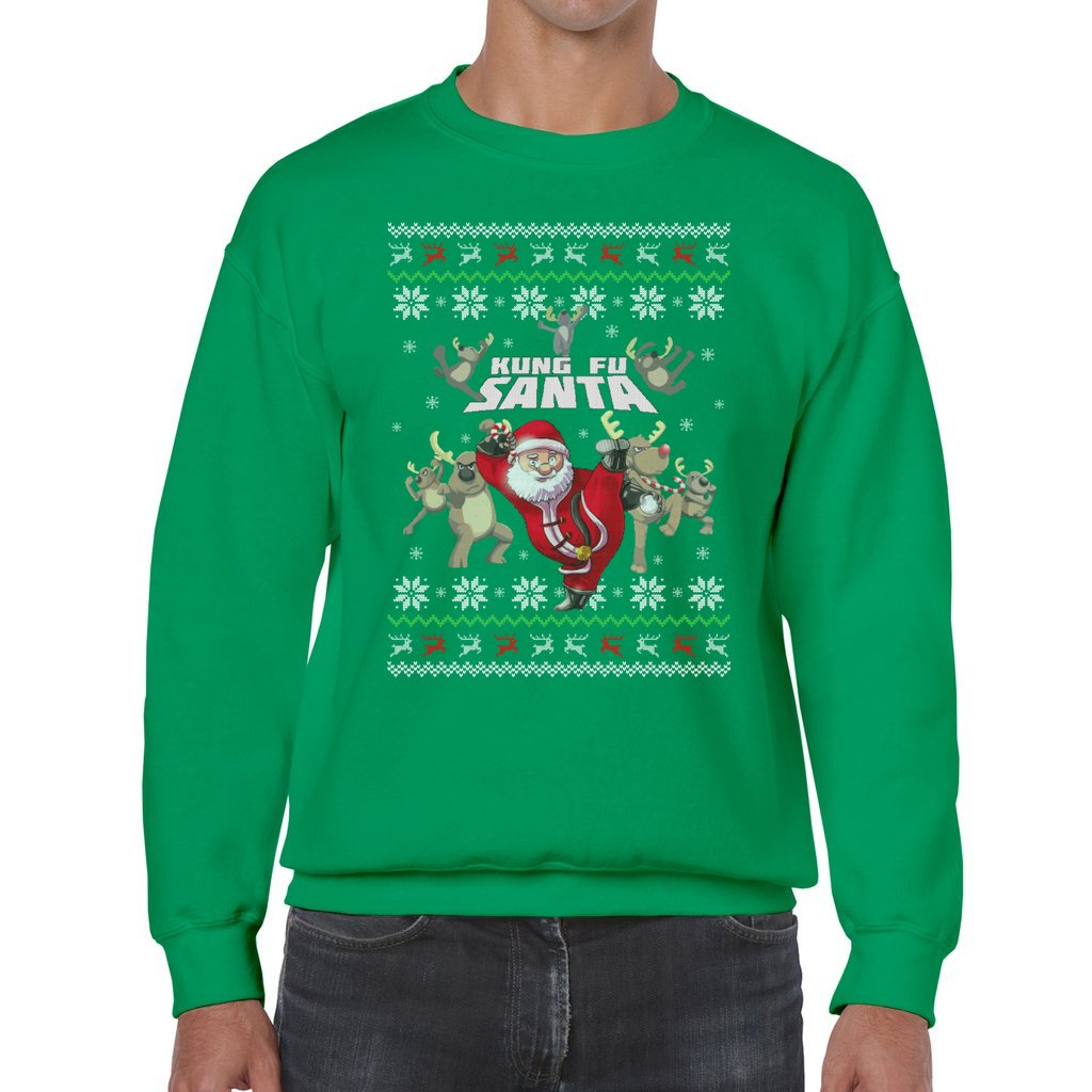 Kungfu Santa Men's Ugly Christmas Sweater - Image 4