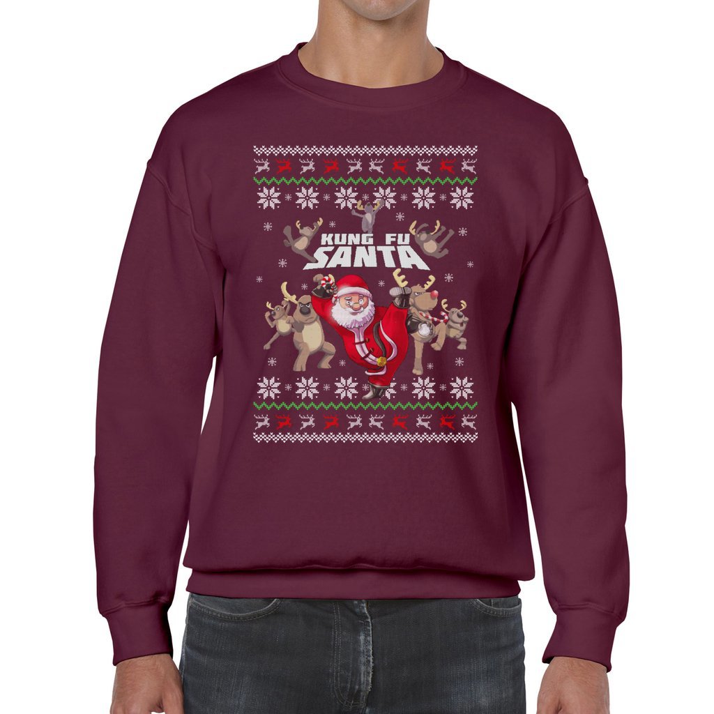 Kungfu Santa Men's Ugly Christmas Sweater - Image 6