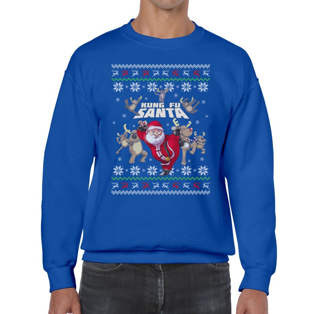 Kungfu Santa Men's Ugly Christmas Sweater - Image 3