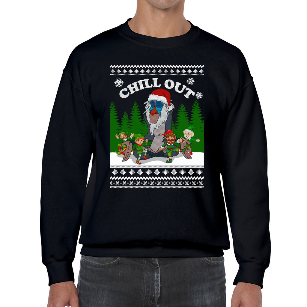 Lion King Rafiki Chill Out Ugly Christmas Sweater - Image 10