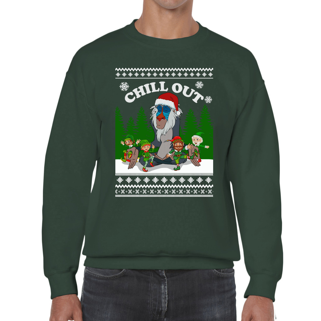 Lion King Rafiki Chill Out Ugly Christmas Sweater - Image 9
