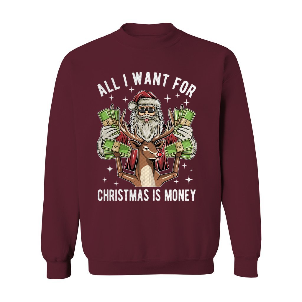 All I Want For Christmas Is Money Women's Ugly Christmas Sweater - Image 6
